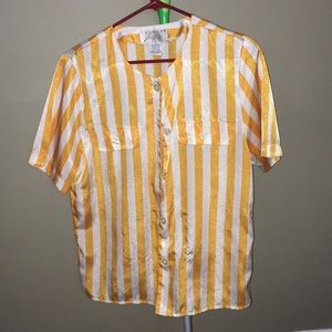 Carnival Striped Button Up Short Sleeve